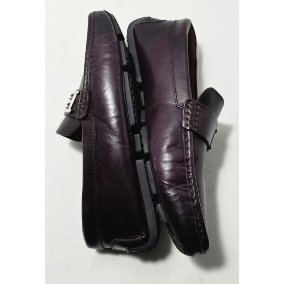 Bally PIEVO Mens Burgundy Slip On Loafer Leather Driving Moc B Logo US7.5/40.5EU main image 7